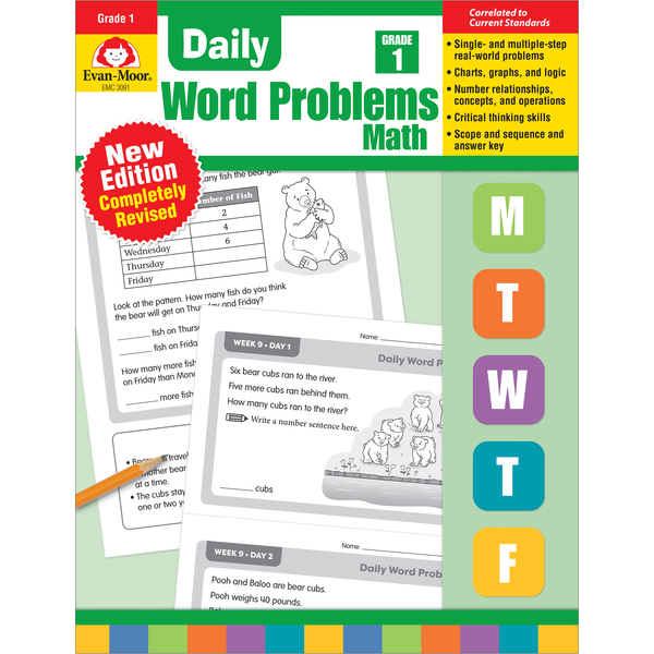 Evan-Moor Educational Publishers Daily Word Problems Math, Teachers Edition, Grade 1 3091
